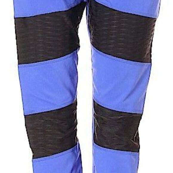 🌺 Reebok Lux Speedwick Tights Acid Blue Colorblock Leggings Size S - Picture 3 of 8